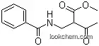 Molecular Structure of 124044-11-7 (Methyl 2-(N-benzoylaminomethyl)-3-oxobutyrate)